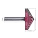 120 Degree Router Bit, EnPoint Titanium Coating Carbide-Tipped Double Edge Miter Folding V-Groove Router Bit 6mm Shank 120° 32mm Cutter Dia 3D Making Lettering Engraving Bit Chamfer Bevel Cutter