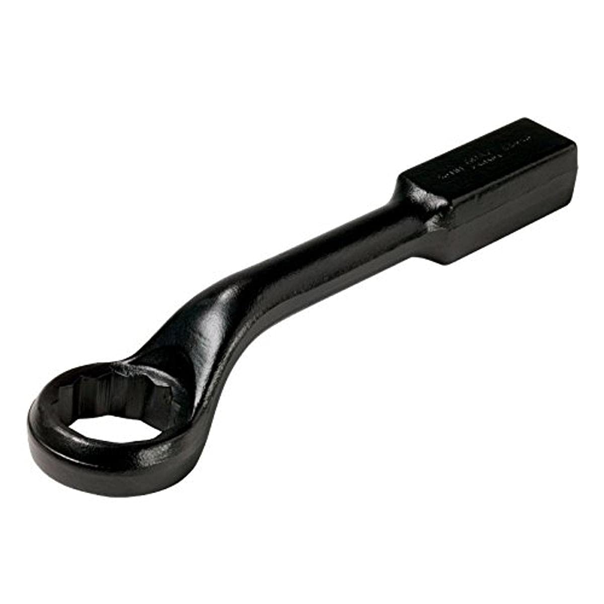 Bahco 315Z-2.7/8 2.7/8 Zoll Double Hex Ring End Slogging Wrench with 45 Degree Offset Head, Black