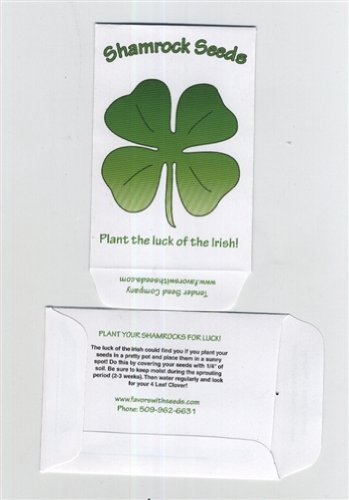 Set of 7 Shamrock Mini Seed Packets Set of 7 Shamrock Mini Seed Packets