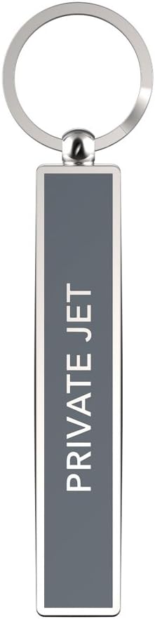 IF Show Offs Keys, Private Jet, Keyring,Silver,55mm x 9mm x 5mm