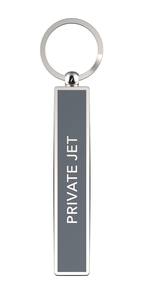 IF Show Offs Keys, Private Jet, Keyring,Silver,55mm x 9mm x 5mm