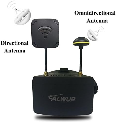 FPV Goggles with DVR, ALWUP 800D PRO 5.8GHz 5-inch 854x480 HD LCD Video Headset Glasses for Racing Drone (Black)