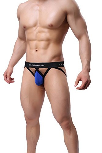 Dominik Jock Straps Thong Underwear, 10 Colors, Mens (M, Princess Blue)