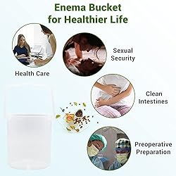 TopQuaFocus 2L Plastic Enema Bucket Kit for Colon
