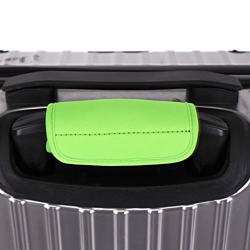 Careteilly Neoprene Luggage Handle Wrap Fluorescent Green Luggage Identifiers Fashion Luggage tags Velcro Luggage Handle Wrap