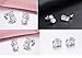 Majesto Little Bear Jewelry Set for Women and Bridesmaids Necklace and Earring Set 18K White Gold Plated