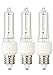 JDE11 120v75w Halogen JDE11 75w Bulb Warm White 75 Watt E11 Bulb (3 Pack)