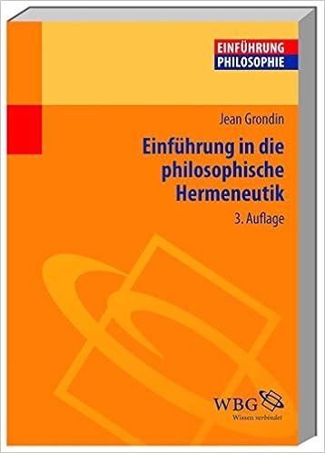 Einfuhrung In Die Philosophische Hermeneutik Amazon De Jean Grondin Bucher