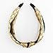 Designer Cross Knot Headbands for Women Hair Hoops with Stylish CC Letter Print Fashionable Classical Stripe Hairbands with Silk Cloth 3Pcs Black Beige Coffee (classical style)