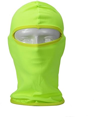 Candy Color Ultra Thin Ski Face Mask Under A Bike / Football Helmet Tactical Balaclava Hood for Motorcycle Snowboard Cycling Outdoors in Winter Neck Warmer or Lightweight Windproof Hat (Green)
