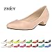 ZriEy Women's Closed Round Toe Pumps Low Mid Kitten Heels for Business Work Office Shoes