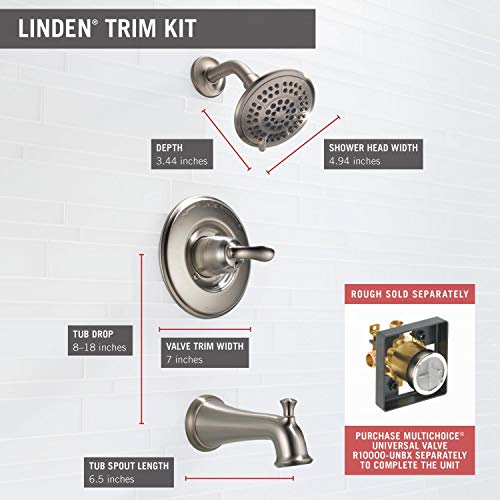 Delta Faucet Linden 14 Series SingleFunction Tub and Shower Trim Kit