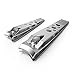 STOCKING STUFFERS for Men & Women! Pro Quality Nail Clippers - Razor Sharp Finger & Toe Nail Set - Bonus Fingernail and Toenail File - Best Quality Stainless Steel Kit (2 Pack :-)