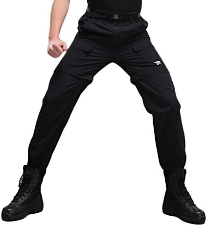 Zhikang Men's Quick Dry Trail Convertible Pants Tactical Lightweight Belted EDC Cargo Work Shorts Zip N Go Sportswear Trousers