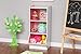 IRIS USA KSB-3PNK 3-Tier Storage Organizer Shelf with Footboard, 3 Shelves, White/Pink