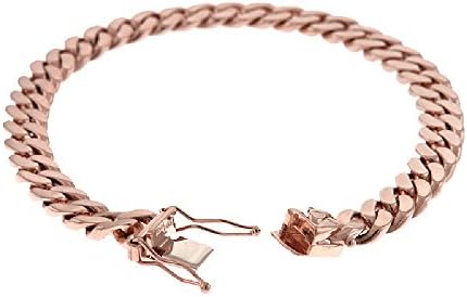 14k Gold 7.7mm Cuban Curb Solid Link Chain Necklace/Bracelet for Men or Women
