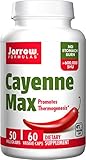 Jarrow Formulas Cayenne Max, Promotes Thermogenesis, 50 mg, 60 Veggie Capsules