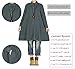 Mordenmiss Women's Cotton Linen Full Front Buttons Jacket Outfit with Pockets Style 1 XXL Dark Green