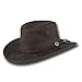 Barmah Hats Foldaway Bronco Leather Hat - Item 1060