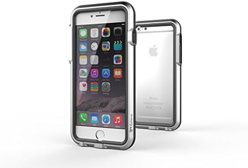 [BRIC+] XTREME Water Resistant and Bulletproof, Aircraft-Grade Aluminum Case, Armor for iPhone 6 - Silver Black