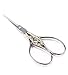 BIHRTC 4.33 Inches Vintage European Style Stainless Steel Auspicious Clouds Scissors for Needlework, Embroidery, Sewing, Craft, Art Work & Everyday Use (Silver)