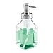iDesign Clear InterDesign Cora Glass Foaming Soap Dispenser Pump, for Kitchen or Bathroom Countertop Brushed