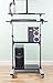 VIVO Mobile Height Adjustable Table, Stand Up Desk with Storage, Computer Workstation Rolling Presentation Cart, CART-V02D