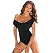 Women's Falbala Off Shoulder Bodysuit Sexy Leotards Rompers