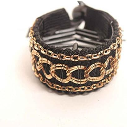 Women Girls Ladies Hair Clip Shining Rhinestone Round Ponytail Hair Band Buckle Hairpin plastic