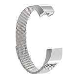 Fitbit Alta Band Cambond Fitbit Alta Milanese Magnetic Clasp Secure Replacement Band Stainless Bracelet Strap Fitbit Alta Metal Band Accessories for Fitbit Alta Smart Watch Fitness Tracker Silver