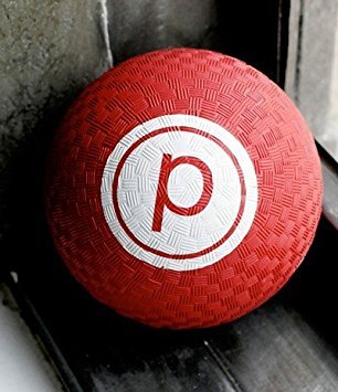 Pure Barre White Logo 5" Red Exercise Ball
