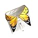 Shinywear Unique Yellow Butterfly Shape Decorative Collar Shirt Blouse for Women, One Size