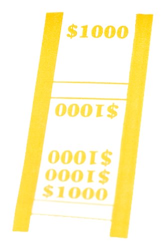 The Coin-Tainer Co. $1000 Currency Band, Yellow, 1000 Count (401000)