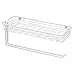 InterDesign Classico Paper Towel Holder with Shelf for Kitchen - Wall Mount; White