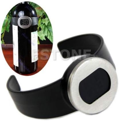 Kimnny Red Wine Thermometer Watch, Electric Digital Red Wine Bottle Thermometer Wine Watch