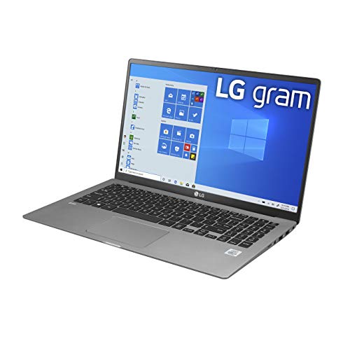 LG Gram 15Z90N Laptop 15.6" IPS Ultra-Lightweight, (1920 x 1080), 10th Gen Intel Core i5 , 8GB RAM, 256GB SSD, Windows 10 Home, USB-C, HDMI, Headphone Input - Silver