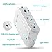 BESWILL USB Wall Outlet with Phone Holder Slot Dusk to Dawn LED Sensor Night Light, 4 Outlets Dual USB Charging Ports