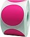 Hot Pink Color Coding Labels for Organizing Inventory 2 Inch Round Circle Dots 500 Total Adhesive Stickers On A Roll
