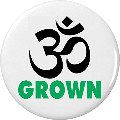 OM Grown 2.25' Large Button Pin AUM Mantra Sacred Spiritual Hinduism Buddhism