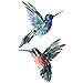 WYUEN 5 PCS Hummingbirds Women Body Temporary Tattoos Kids Fake Tattoo Stickers Children Body Art 9.8X6cm (FA-100)