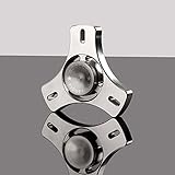 Fidget Spinner, Spinning Fidget Toy, made with Stainless Steel and R188 Bearing. A Hand Spinner, Stress Reducer, Tri-Spinner Fidget toy, Great help for Anxiety. By WOOCOOL. (Platinum Color)