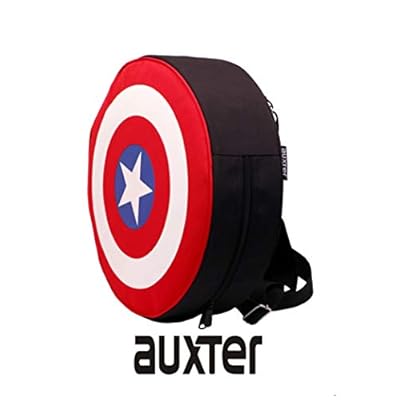 AUXTER Red Polyester Avenger Captain America Shield school Bag casual Backpack Daypack