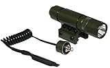 Ultimate Arms Gear OD Olive Drab Green 90+ Lumens Military Flashlight CREE LED Light Kit+Mount,Switch, Tail Cap, Batteries-Saiga Rifle & Shotgun For Weaver/Picatinny Rail