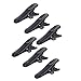 BLUECELL Black Color Headphone Headset Cable Cord Clip Holder - Clips onto Your Clothing to Keep Earphone Microphone Cord in Place Pack of 6 pcs
