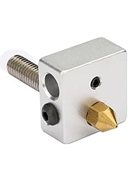 Hyber & Cara bloque calentador de aluminio Kit (1 tubo de teflón de 1,75 mm. Garganta + 1 boquilla extrusora de 0,4 mm. cabezales de impresión + 1 bloque calentador de aluminio + 1 kit) de apoyo para impresoras 3d MK8 Makerbot Reprap