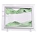 Yuanlar Deep Sea Moving Sand Art Picture Sandscapes in Motion Office Desktop Art Decor Toys (Green, 7''x8.7'')
