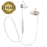 Best Stereo Sound Bluetooth Headphones, Best Wireless Sports Earphones with Mic, IPX4 Sweatproof, HD Stereo Earbuds for Gym Running, Workout 8 Hour Battery, Noise Cancelling Headsets