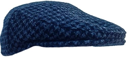 Made in USA Flat Ivy Scally Cap - Black Houndstooth Tweed by Mac Belford - XL