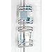 iDesign York Metal Wire Tension Rod Corner Shower Caddy, Adjustable 5'-9' Pole and Baskets for Shampoo, Conditioner, Soap with Hooks for Razors, Towels, Silver