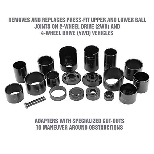 OEMTOOLS 25104 21 Piece Master Ball Joint Press Kit, Installs And Removes Ball Joints, U Joints